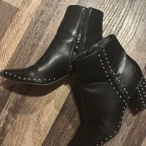 Black Studded Ankle Boots